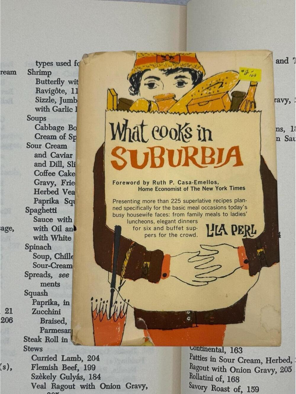 Vintage 1961 Cookbook: What Cooks in Suburbia, Lila Perl
